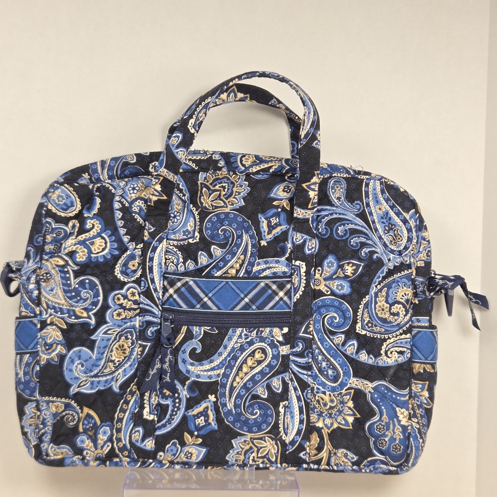 Vera Bradley Crossbody Laptop Bag Windsor Navy Travel Carry Case